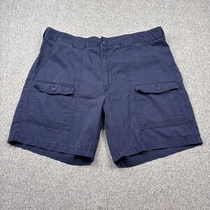 Foundry Supply Co Cargo Shorts Men's Sz 46 Navy Blue Casual Utility Shorts